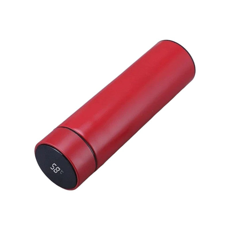 Digitale themosfles 500ml in rood