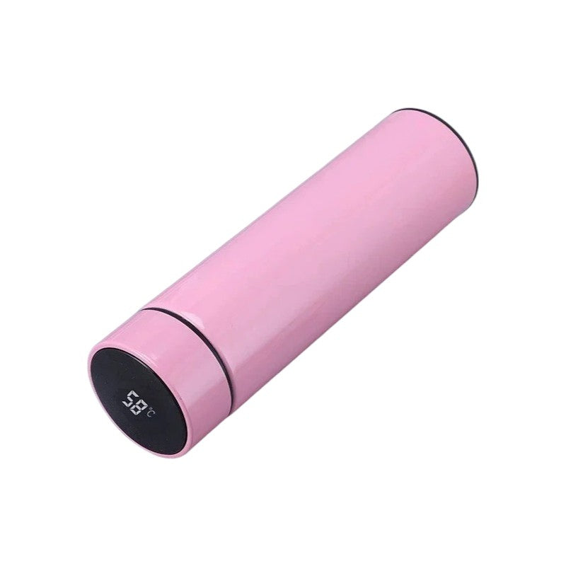 Digitale themosfles 500ml in roze