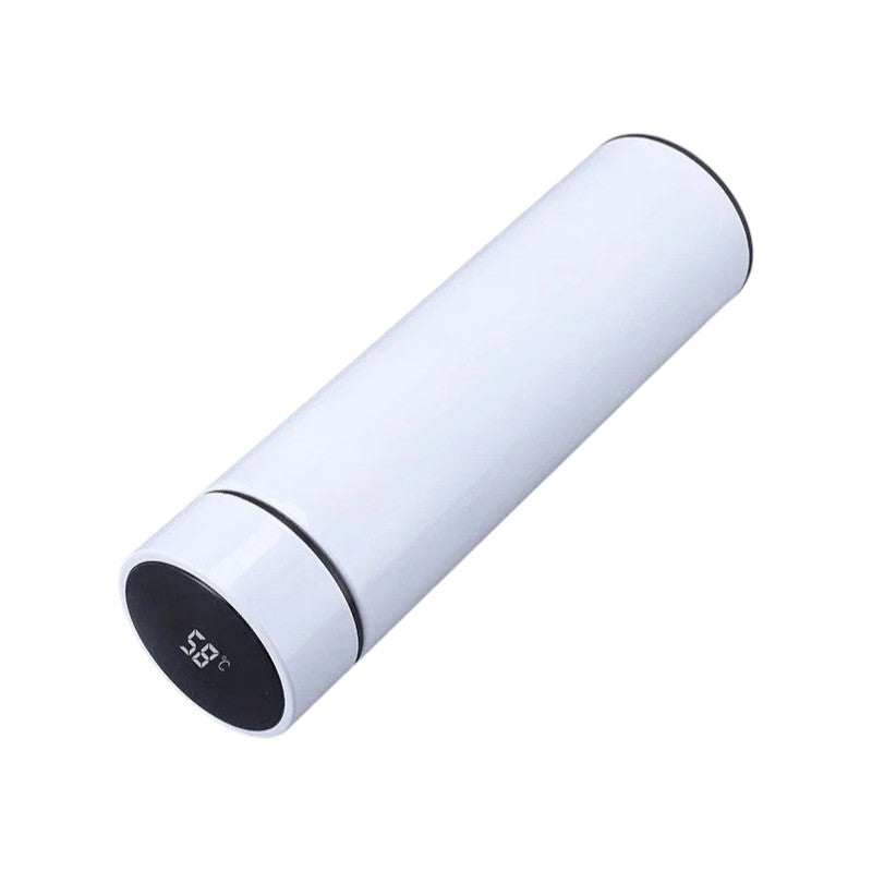 Digitale themosfles 500ml in wit