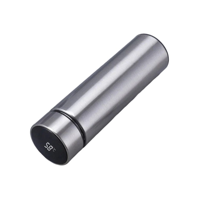 Digitale themosfles 500ml in zilver