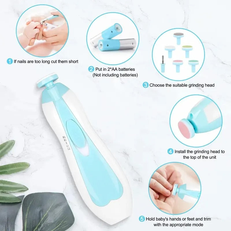 Elektrische baby nageltrimmer instructies