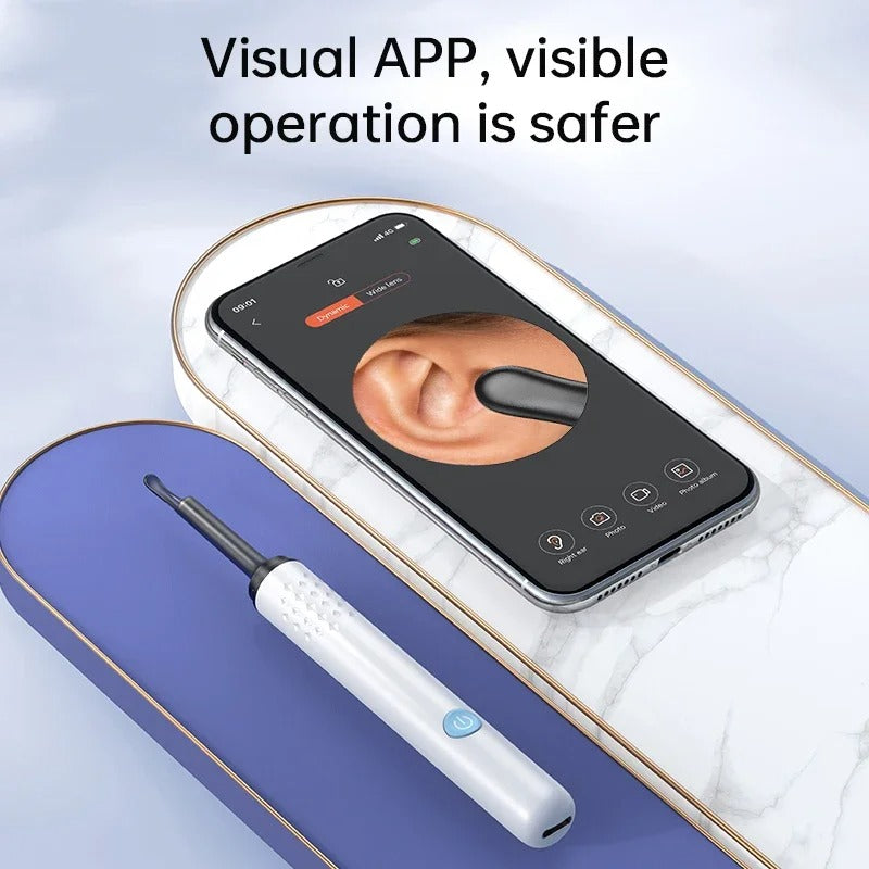 WiFi oorreiniger met camera & LED met visuele zicht via app