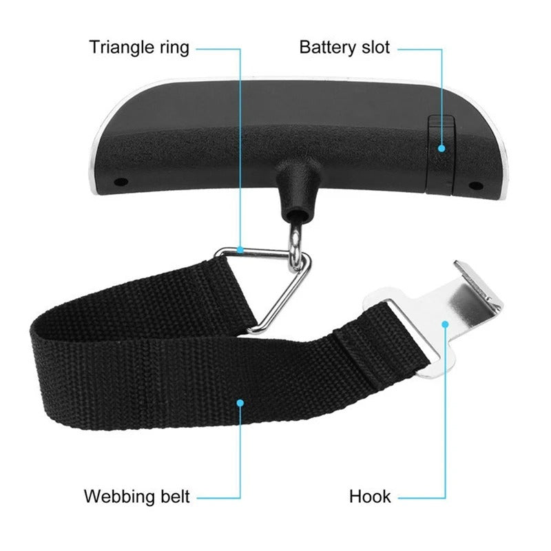 Digitale bagage weegschaal met details