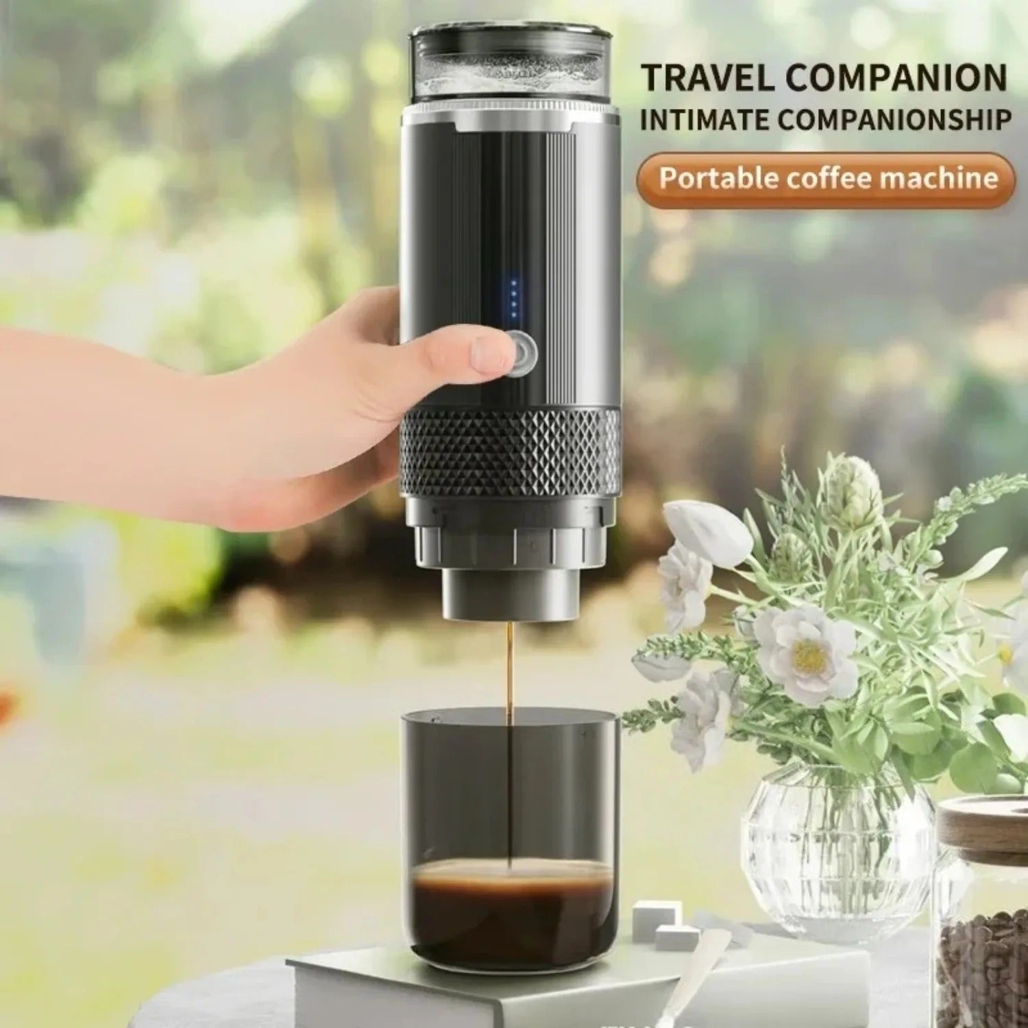 Draadloze draagbare espressomachine perfect voor reizen