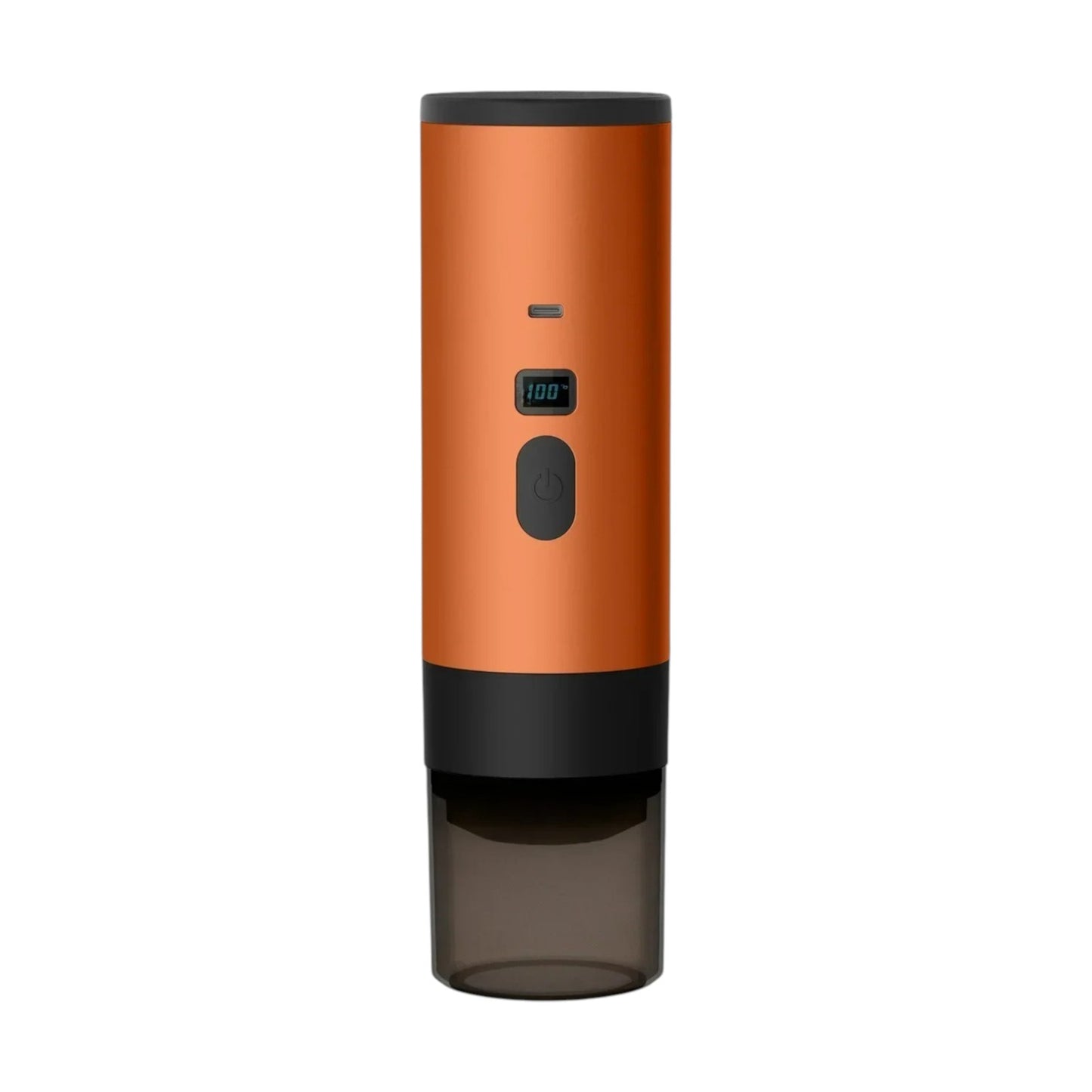 Draagbaar espresso apparaat in oranje