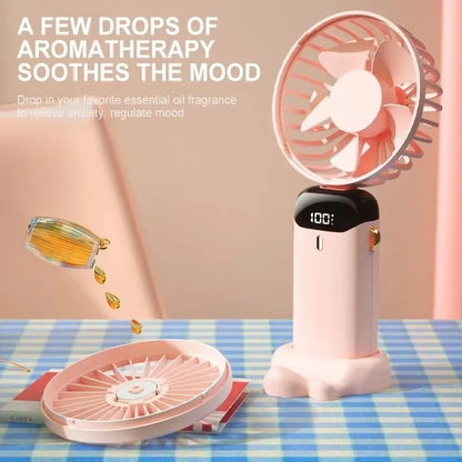 Draagbare miniventilator met aromatherapie