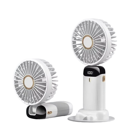 Draagbare miniventilator in wit