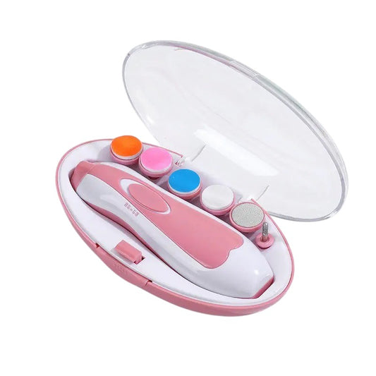 Elektrische baby nageltrimmer in roze