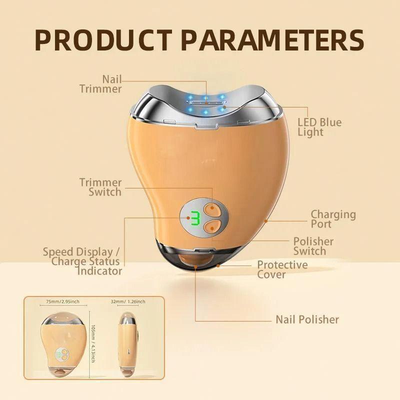 Elektrische nagelknipper met details