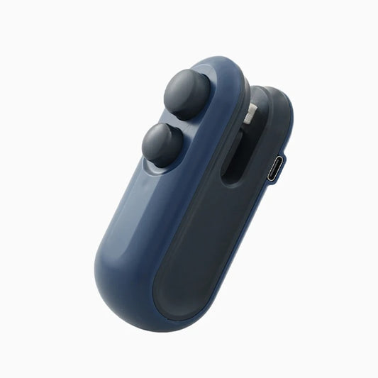 Mini bag sealer in blauw