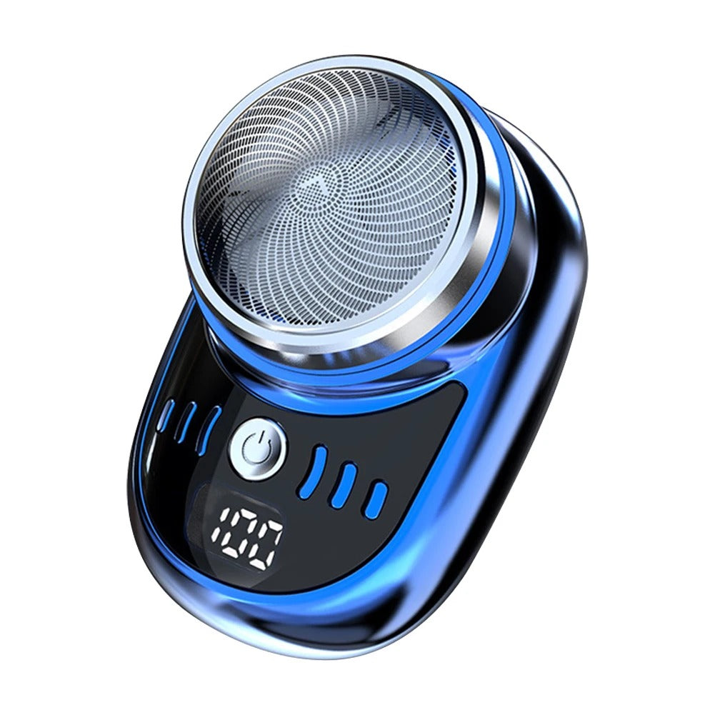 Mini elektrische baardtrimmer in blauw