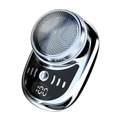 Mini elektrische baardtrimmer in zilver