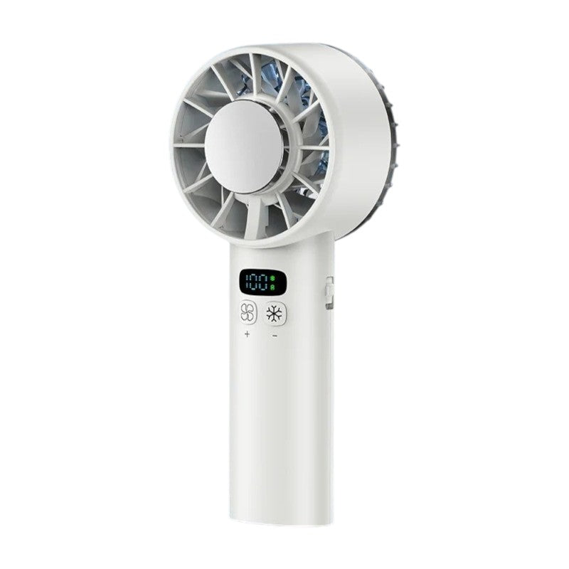 Draagbare ijskompres miniventilator in wit