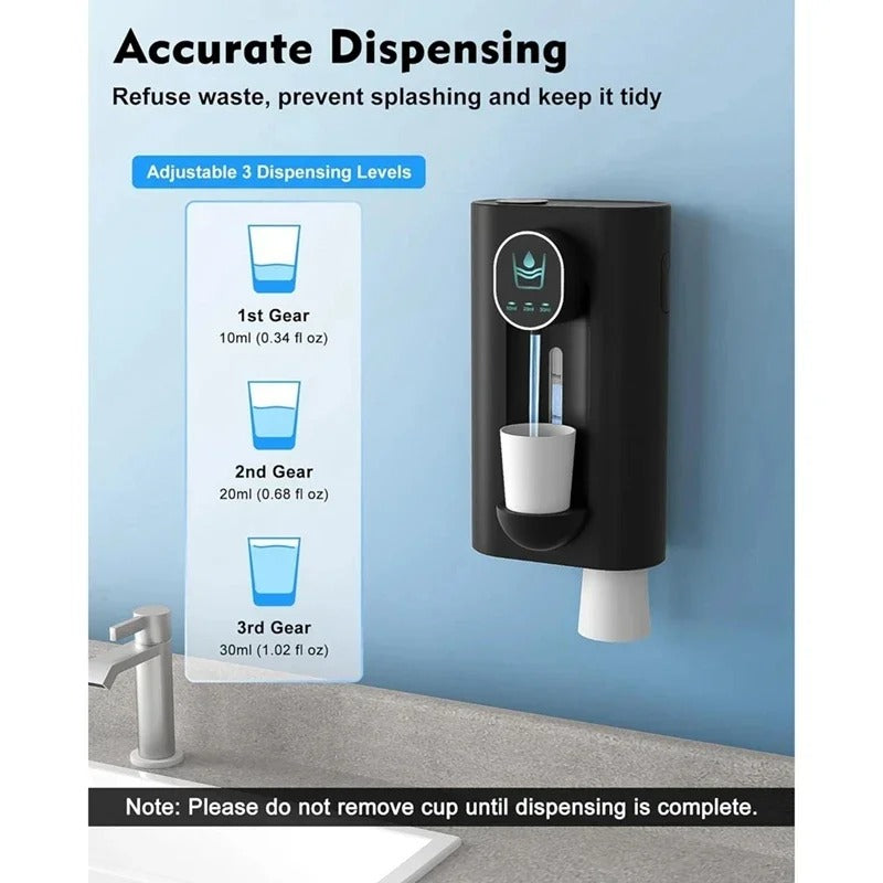 Automatische mondwater dispenser voorkomt verspilling