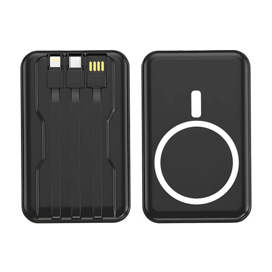 Magnetische powerbank in zwart