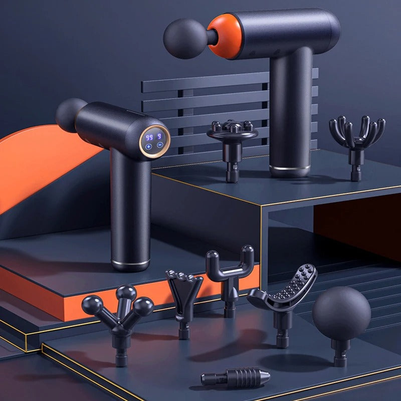 Smart massagepistool met onderdelen