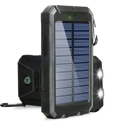 Waterdichte zonne-energie powerbank in zwart